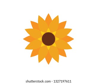 Sunflower logo icon vector illustration