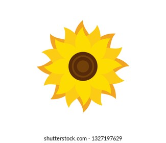 Sunflower logo icon vector illustration