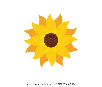 Sunflower logo icon vector illustration
