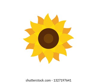 Sunflower logo icon vector illustration