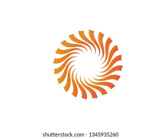 Sunflower logo icon vector illustration
