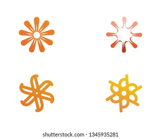 Sunflower logo icon vector illustration
