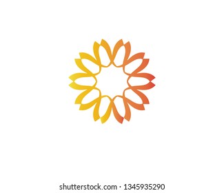 Sunflower logo icon vector illustration
