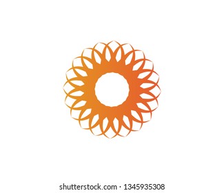 Sunflower logo icon vector illustration
