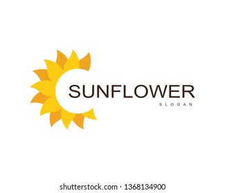 Sunflower Logo Icon Vector Illustration