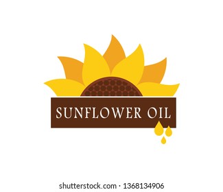 Sunflower logo icon vector illustration