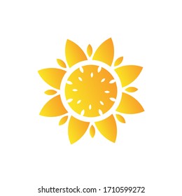 Sunflower logo icon vector illustration