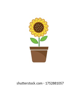 Logo für Sonnenblumen Symbol, Vektorgrafik