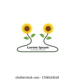 Logo für Sonnenblumen Symbol, Vektorgrafik