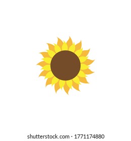 Ilustración vectorial del logotipo de girasol
