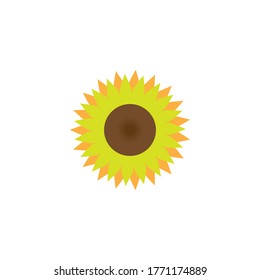 Ilustración vectorial del logotipo de girasol