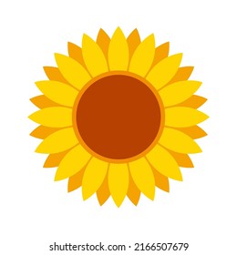 Sunflower logo icon Vector Illustration in flat style