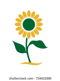 sunflower logo vector