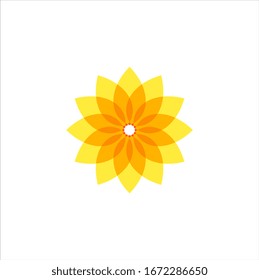 sunflower logo vector graphic design