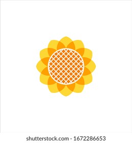 sunflower logo vector graphic design