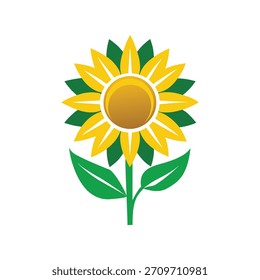 Icono de Vector de logotipo de girasol