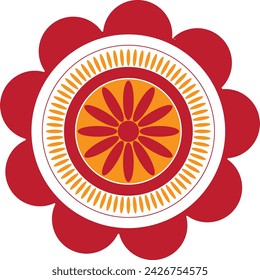 sunflower mandala design and illustration