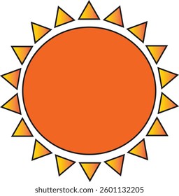 sunflower mandala design shape orange