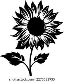 Sunflower - Minimalist and Flat Logo - Vector illustration