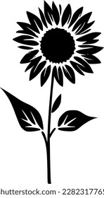 Sunflower - Minimalist and Flat Logo - Vector illustration