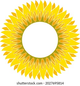Sunflower Monogram -add your text. Vector
