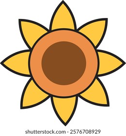 Sunflower nature free icons symbols