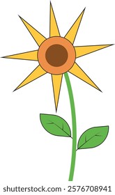 Sunflower nature free icons symbols