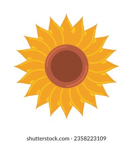 sunflower nature icon isolated vector