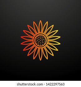 sunflower nolan icon. Elements of autumn set. Simple icon for websites, web design, mobile app, info graphics