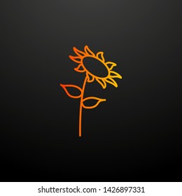 sunflower nolan icon. Elements of camping set. Simple icon for websites, web design, mobile app, info graphics