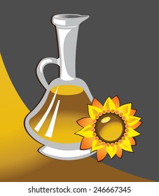 Sunflower Oil Stock Vector (Royalty Free) 246667345 | Shutterstock