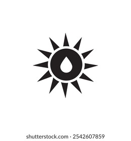 Sunflower oil icon black and white vector sign