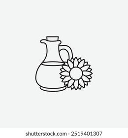 Sunflower oil icon isolated on white background