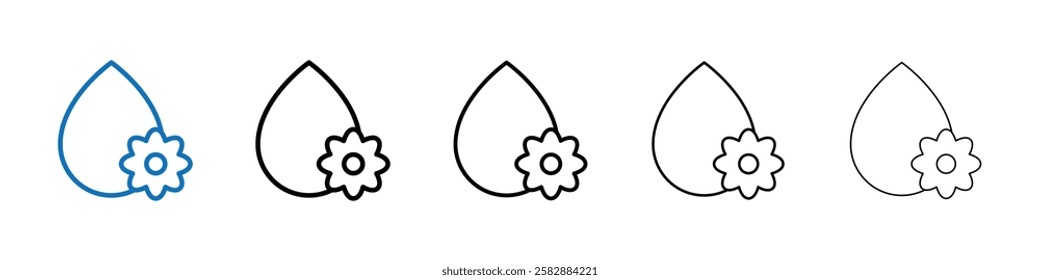 Sunflower oil icon Outline vector logo for web ui