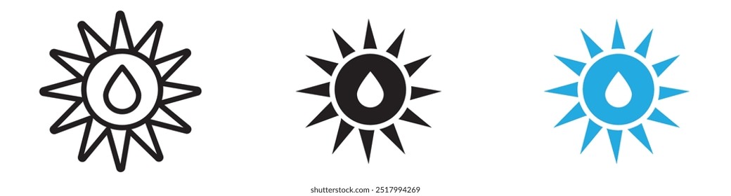 Sunflower oil icon thin line illustration