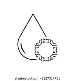 Sunflower oil icon. Vector illustration. EPS 10.