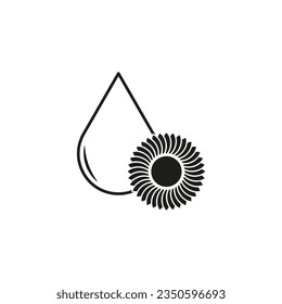 Sunflower oil icon. Vector illustration. EPS 10.