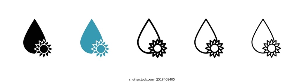 Sunflower oil icon vector icon set. EPS 10