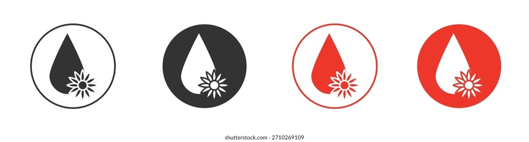 Icono de aceite de girasol. Diseño de Vector de Web