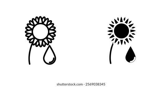 Sunflower oil icons vector graphic pack