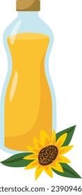 Sunflower Oil illustration vector design
