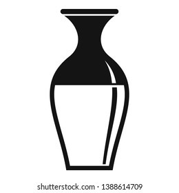 Sunflower oil jug icon. Simple illustration of sunflower oil jug vector icon for web design isolated on white background
