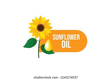sunflower oil label design, packaging design element  