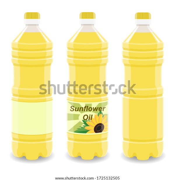 Download Sunflower Oil Plastic Bottle Without Label Stock Vector Royalty Free 1725132505
