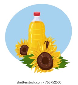 
sunflower oil vector