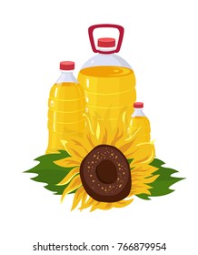 sunflower oil vector