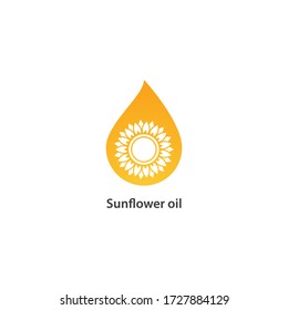 Sunflower oil vector design illustration template 