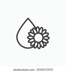 Sunflower oillinesimple icon in line style.