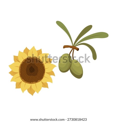 Sunflower and Olive Branch A Beautiful Display of Natures Splendor
