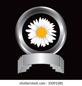 sunflower on silver display